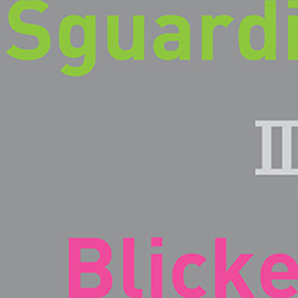 immagine con sfondo grigio e titolo Sguardi II Blicke