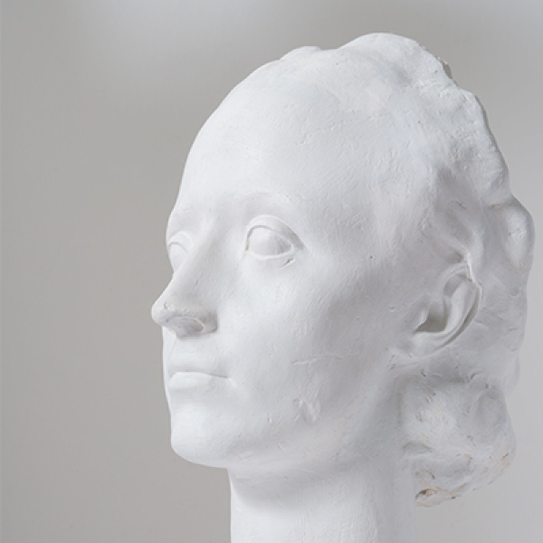Immagine del volto di una statua