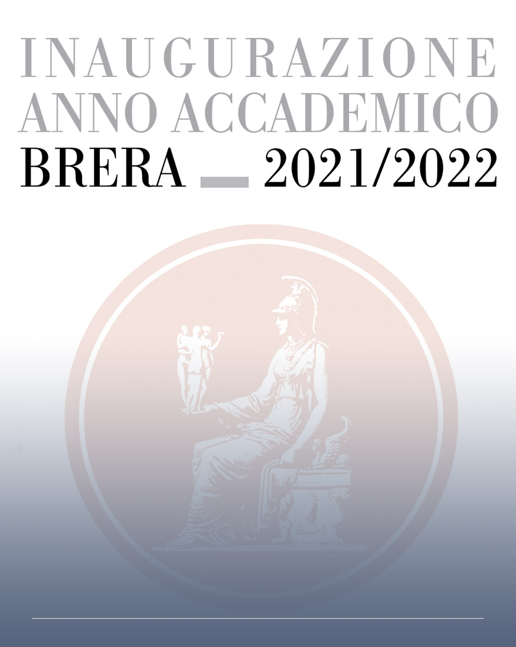 immagine istituzionale con logo dell'Accademia di Brera e scritta inaugurazione anno accademico 2021/2022